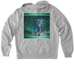 Edimizing The Animal, a Granite Grey Heather Allmade Organic French Terry Zip Up Hoodie (back-view)