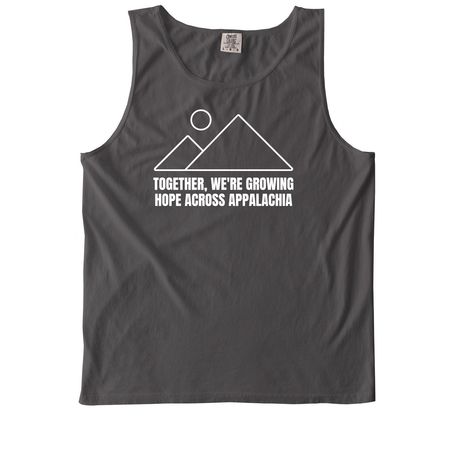 Together, We're Growing Hope Across Appa, a Pepper Comfort Colors Tank Top