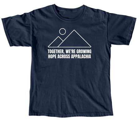 Together, We're Growing Hope Across Appa, a True Navy Comfort Colors Unisex Tee