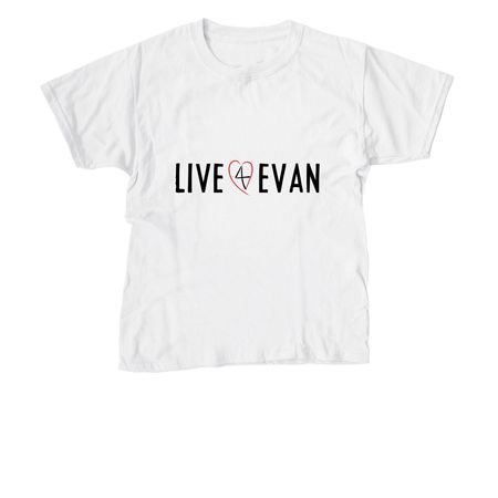 Live4Evan Heart Warrior Shirts - YOUTH, a White Youth Unisex Tee
