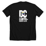 DC Progress Pride Flag, a Solid Black Blend Premium Unisex Tee (back-view)