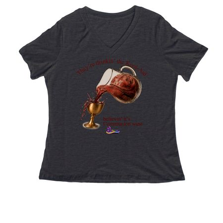 Balm Ministries The Next Generation, a Dark Grey Heather Women's Relaxed V-Neck Tee