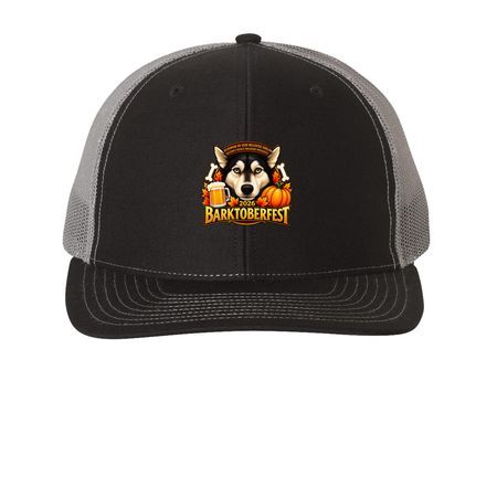 Barktoberfest 2026, a Black/ Charcoal Printed Snapback Trucker Cap