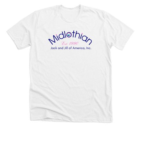 Midlothian Adult T-shirt, a Solid White Blend Premium Unisex Tee