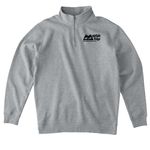 BCHU Mountain Ridge Merch, a Grey Heather Midweight Quarter Zip Pullover (back-view)