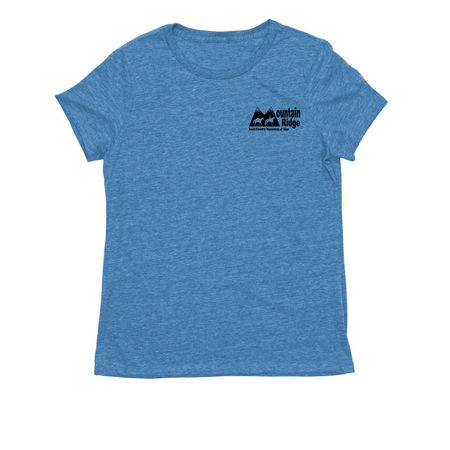 BCHU Mountain Ridge Merch, a Azure Blue Allmade Eco Triblend Women?s Tee