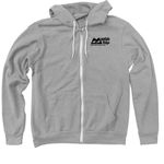 BCHU Mountain Ridge Merch, a Athletic Heather Zip Up Hoodie (back-view)