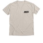 BCHU Mountain Ridge Merch, a Heather Dust Premium V-Neck Tee (back-view)