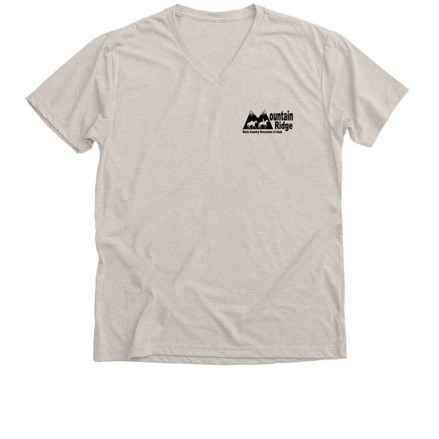 BCHU Mountain Ridge Merch, a Heather Dust Premium V-Neck Tee