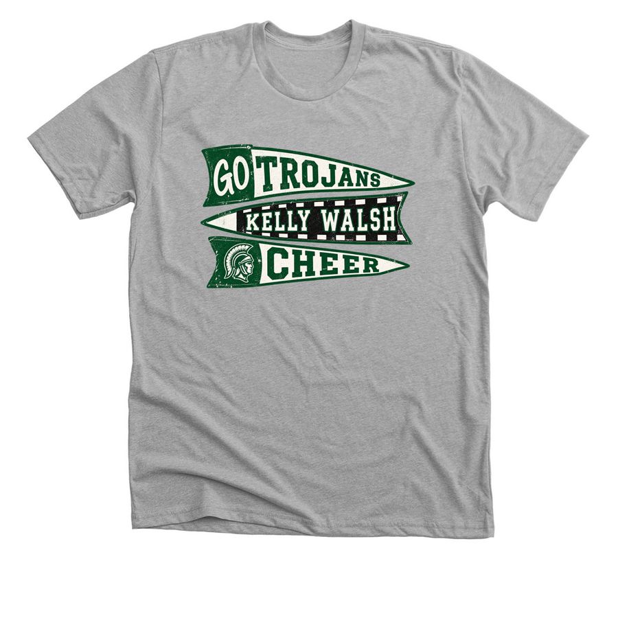 Vintage Go Trojans, a Athletic Heather Premium Unisex Tee