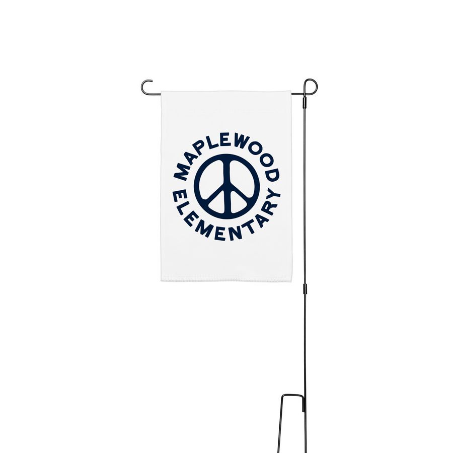 Maplewood Yard Flag with Stake, a White 12" x 18" Yard Flag with Stake