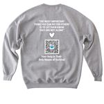 Wael Rouk, a Sport Grey Softstyle Crewneck Sweatshirt (back-view)