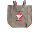 Tote with Thika - round on back, a Pumice Recycled Cotton Tote Bag (back-view)