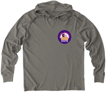 A Rock Solid Cozy Choice, a Driftwood Grey Allmade Organic Cotton Mineral Dye Hoodie Tee