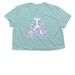 Spread your Wings - Tanks & Cropped Tees, a Dusty Blue Women?s Flowy Cropped Tee