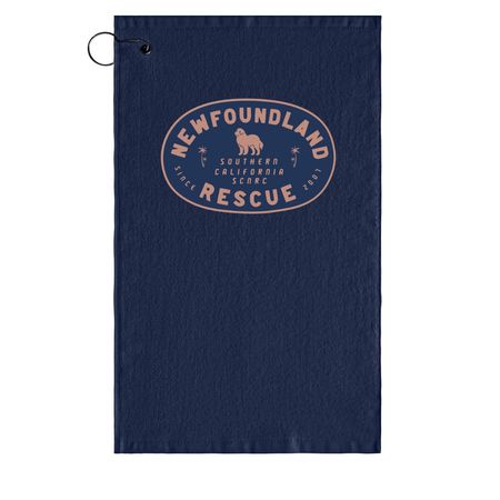 Newfie Drool Towel, a Navy Golf Towel