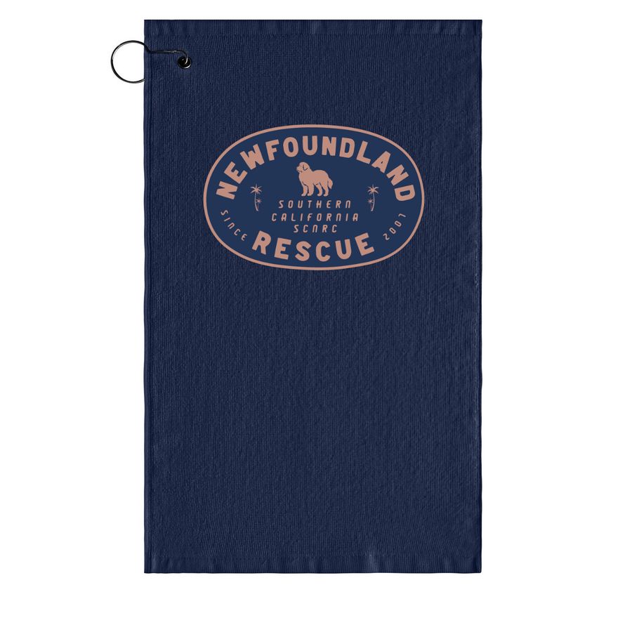 Newfie Drool Towel, a Navy Golf Towel