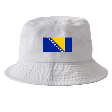 Bosnian Bucket Hat, a White Printed Bucket Hat