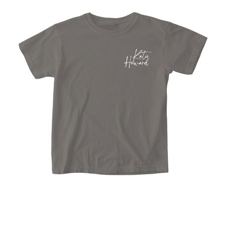 Katie Howard T-Shirt White, a Grey Comfort Colors Youth Tee