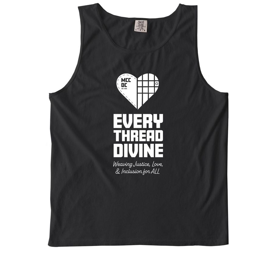 Love Every Neighbor - Dark '26, a Black Comfort Colors Tank Top