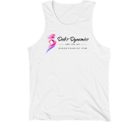 Deb's Dynamics, a White Premium Cotton Tank