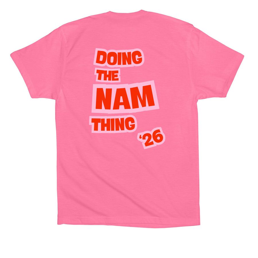 doing the NAM thing, a Charity Pink Premium Cotton Tee (back-view)