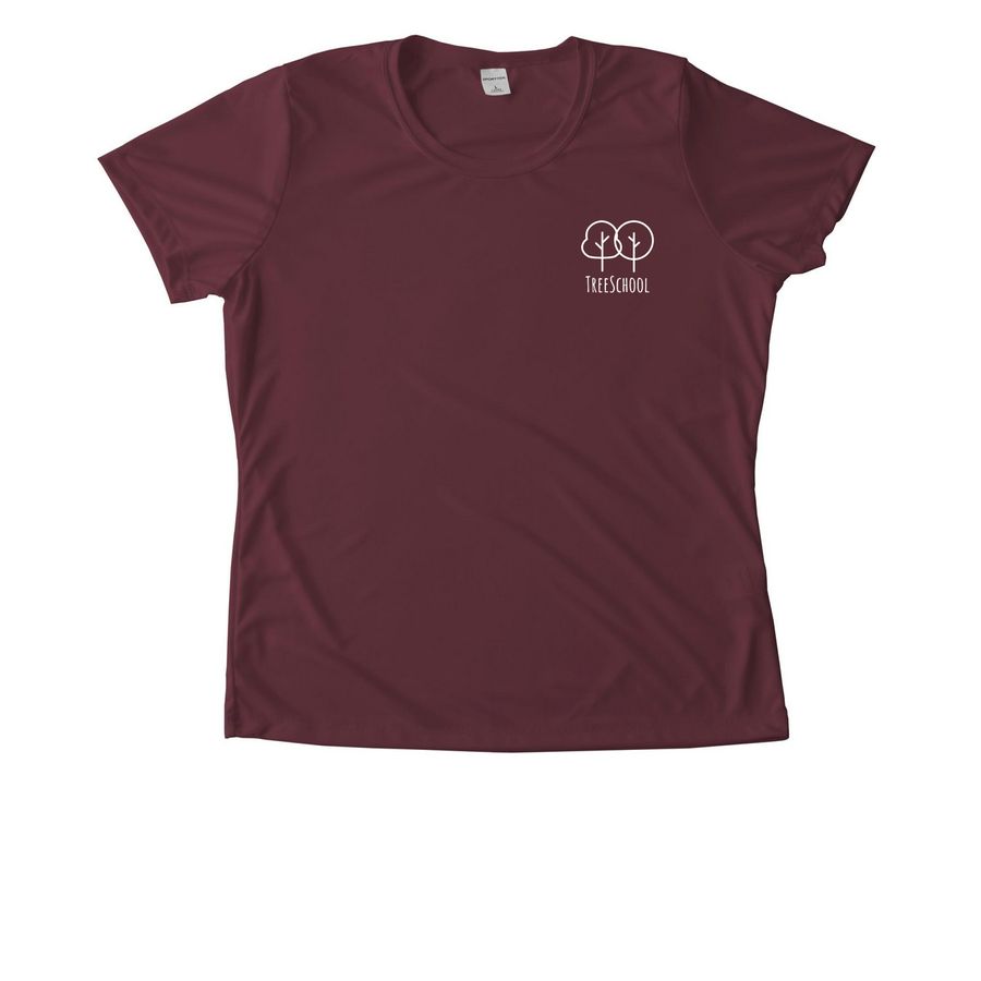 adult - women's performance tee, a Maroon Women's Performance Tee