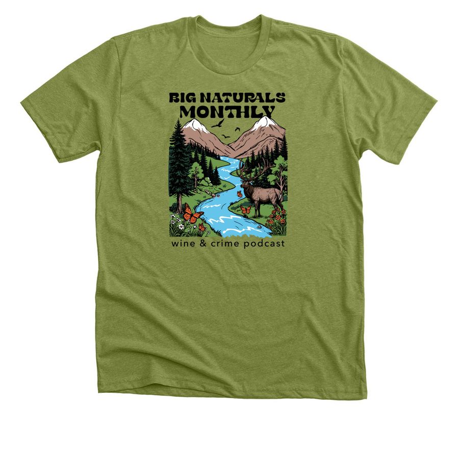 Big Naturals Monthly, a Heather Green Premium Unisex Tee