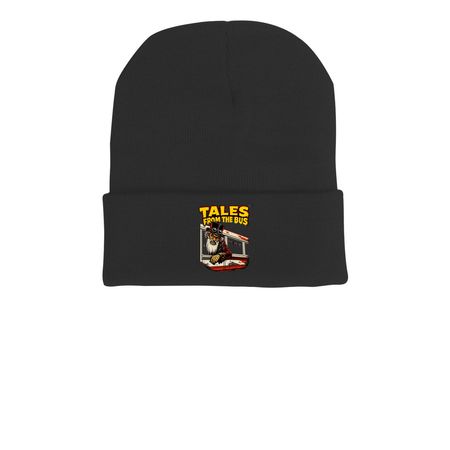 Huntington Haunted Forest #5, a Black Printed Cuffed Beanie
