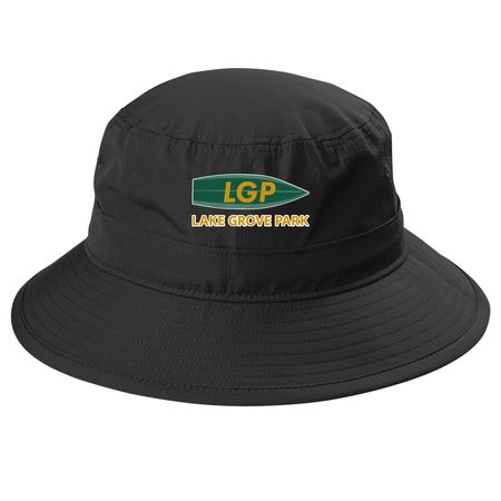 Lake Grove Park Hats, a Black Printed UV Bucket Hat