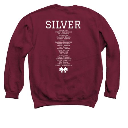 JTA 4th GRADE CHEER, a Maroon Crewneck Sweatshirt (back-view)