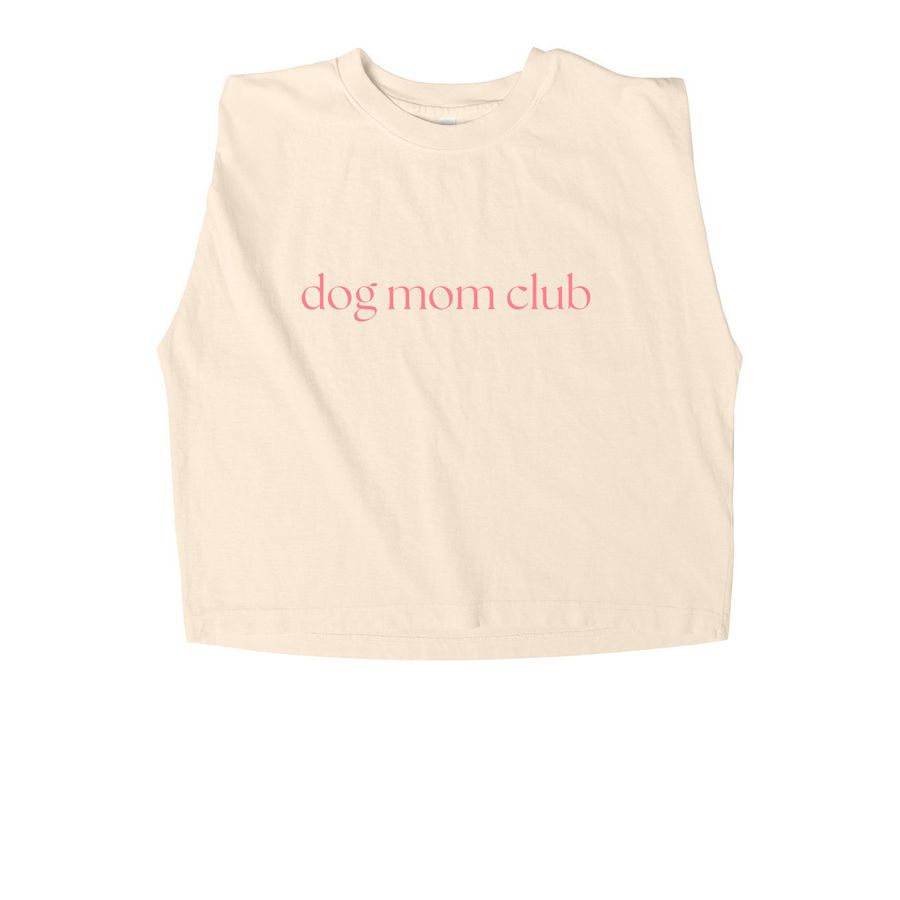 Dog Mom Collective, a Faded Cream Women's Heavyweight Garment Dye Muscle Tee