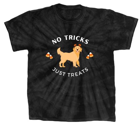 No tricks, just treats, a Black Classic Tie Dye Tee