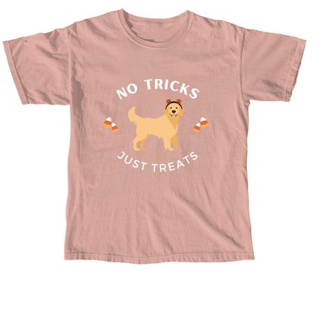 No tricks, just treats, a Peachy Comfort Colors Unisex Tee