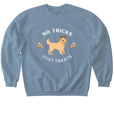No tricks, just treats, a Stone Blue Softstyle Crewneck Sweatshirt