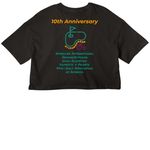 Official 2026 T-shirt, a Black Women?s Cropped Cotton Tee (back-view)
