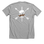 Moustache, a Athletic Heather Premium Unisex Tee (back-view)