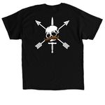 Moustache, a Black Classic Unisex Tee (back-view)