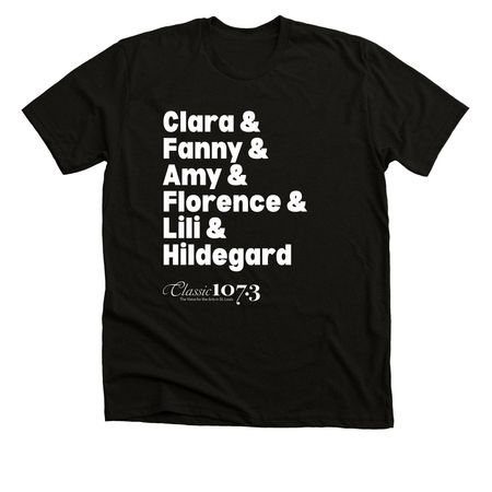 Women Composers Tee, a Solid Black Blend Premium Unisex Tee