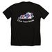 LYSM Black Top Series, a Solid Black Blend Premium Unisex Tee (back-view)