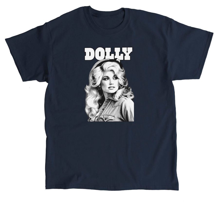 Dolly Parton, Men's & Big Men's Graphic Tee, a Navy Classic Unisex Tee
