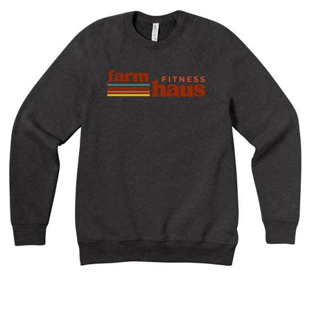 Retro Vibes, a Dark Grey Heather Premium Raglan Crewneck Sweatshirt