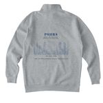 PSHRS Merch, a Grey Heather Midweight Quarter Zip Pullover (back-view)