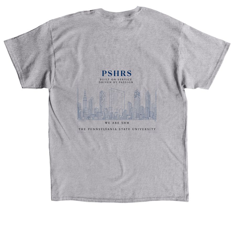 PSHRS Merch, a Sport Grey Classic Unisex Tee (back-view)