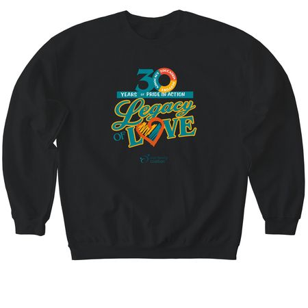LEGACY OF LOVE ?, a Black Softstyle Crewneck Sweatshirt