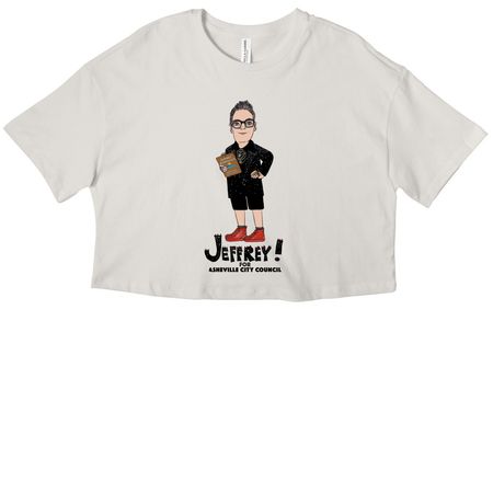Cartoon Shirts, a Vintage White Women?s Cropped Cotton Tee
