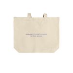 Open Lunar Shoulder Tote, a Natural Cotton Canvas Tote Bag (back-view)