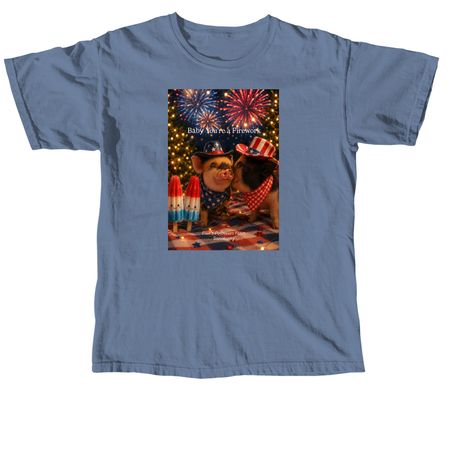 Baby you?re a firework 2026, a Blue Jean Comfort Colors Unisex Tee