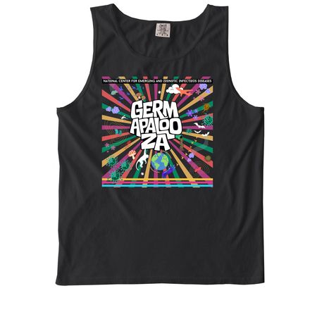 2026 GERMAPALOOZA TOPS, a Black Comfort Colors Tank Top