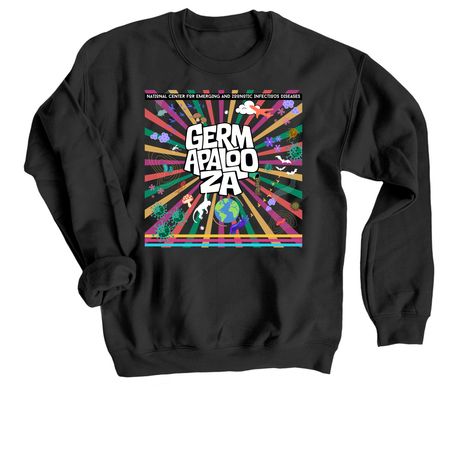 2026 GERMAPALOOZA TOPS, a Black Crewneck Sweatshirt